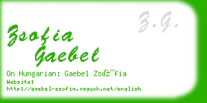 zsofia gaebel business card